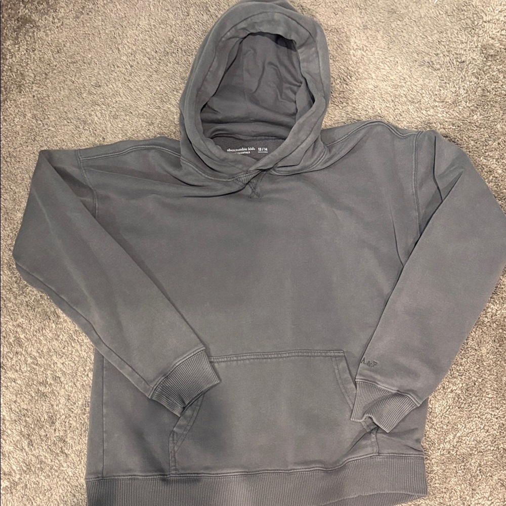 abercrombie kids Charcoal Gray Pullover Hoodie